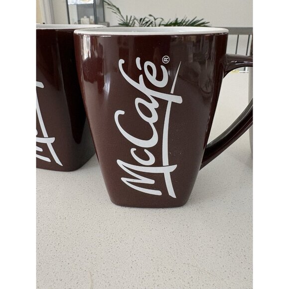 Lot of 4 McDonald’s Limited Edition 001 Brown McCafe 2014 Coffee Mugs Cups - Picture 2 of 13